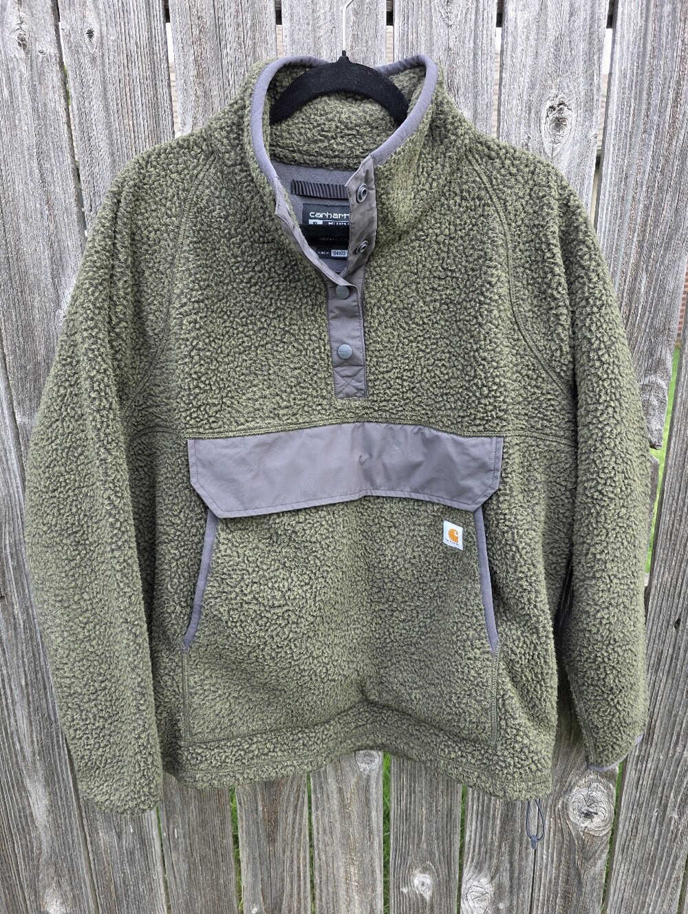 Carhartt Fleece Quarter Snap Front Jacket Relaxed Fit Style 104922 Size XL